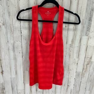 Athleta Red Heathered Racer Back Tank Top 982780